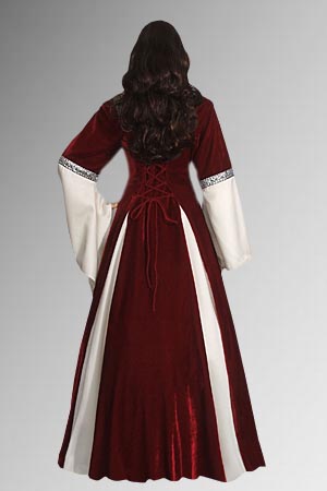 Ladies Medieval Renaissance Costume And Headdress Size 22 - 24 Image